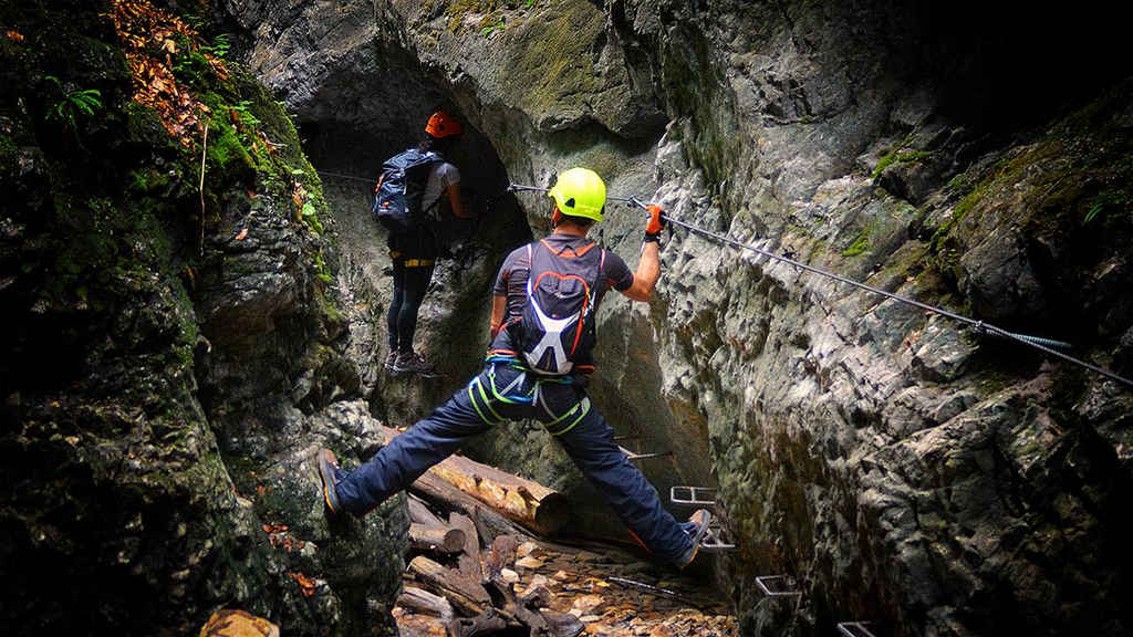 „Ferrátázás” a Szlovák Paradicsomban
